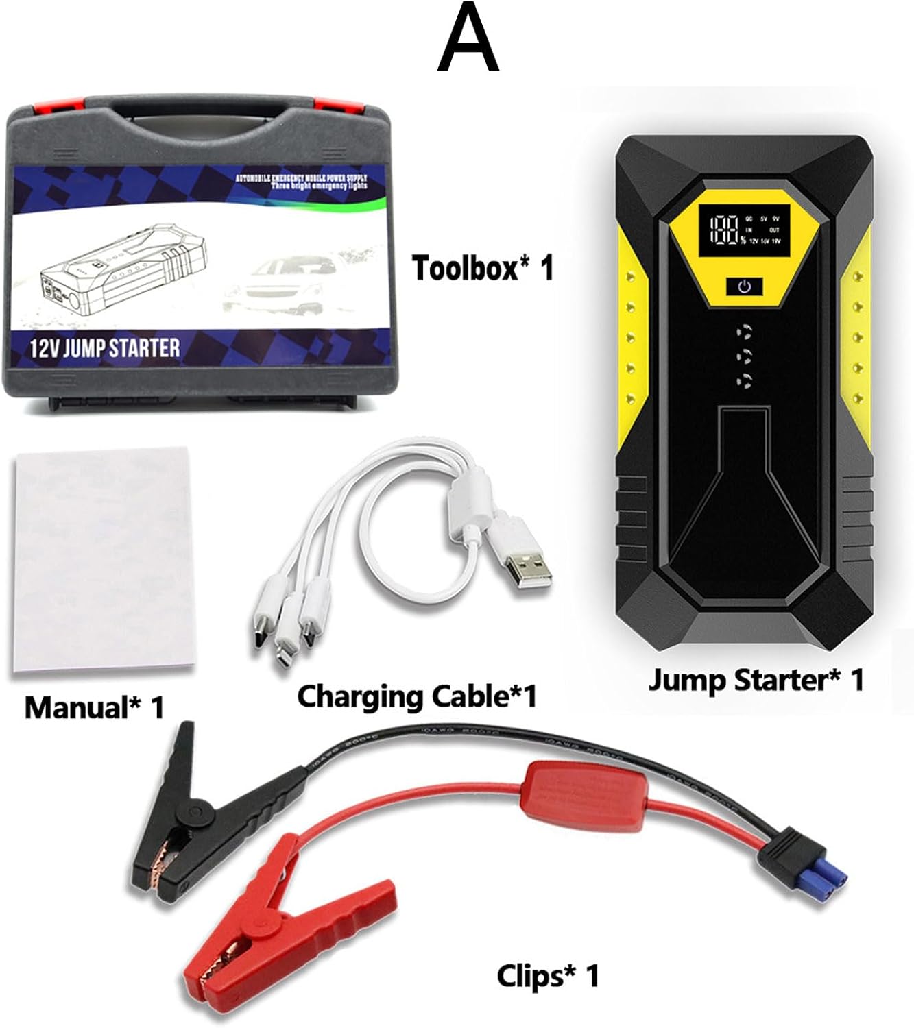 Arrancador de batería de coche de 12V