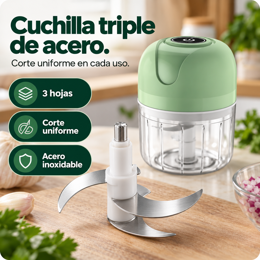 Mini Picadora Eléctrica de 250 ml