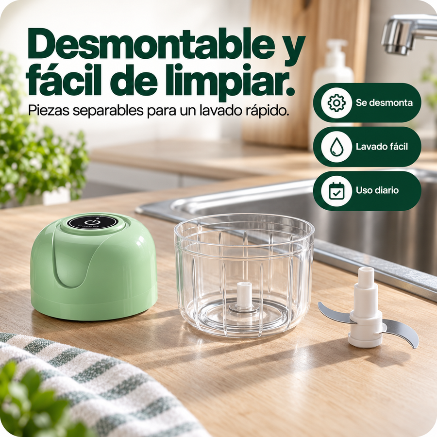 Mini Picadora Eléctrica de 250 ml
