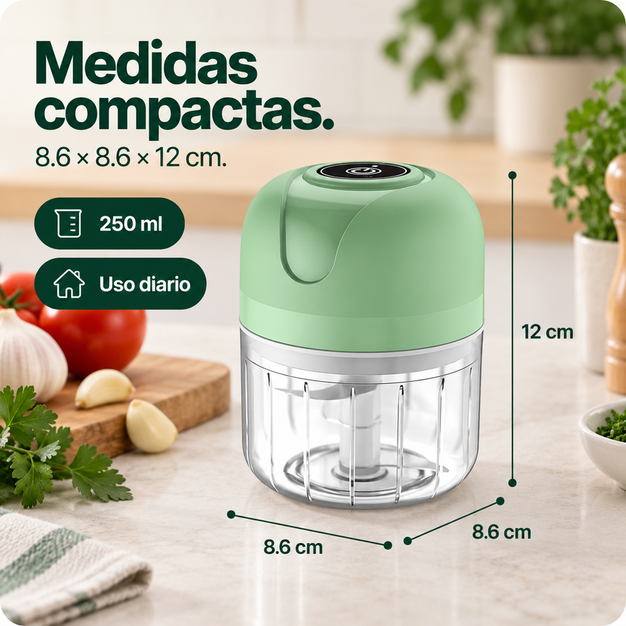 Mini Picadora Eléctrica de 250 ml
